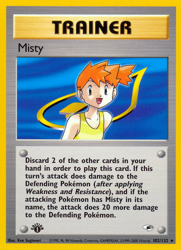 misty pokmon cards Misty's Psyduck  Heat Wave Arena This Pokemon Card reminds me of camp. I was definitely more of a Psyduck than a Misty. #pokemon #pokemoncards #pokemoncollection #pokemontcg Mint / near mint condition trading card The Most Expensive Misty Pokemon