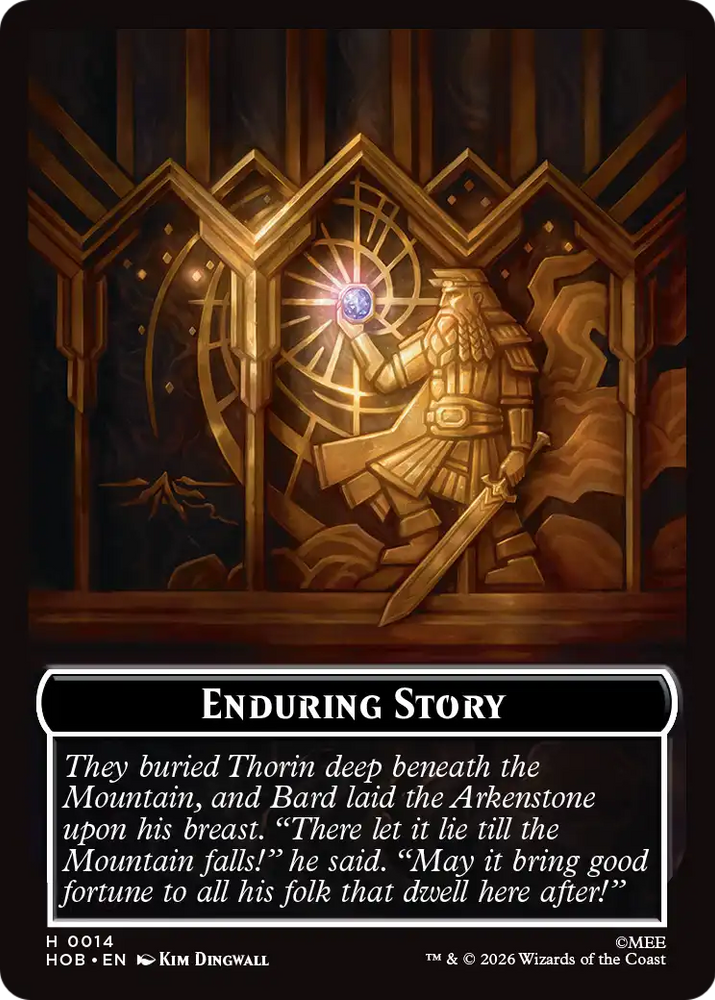 On an Adventure // Enduring Story Double Sided Token [The Hobbit Tokens]