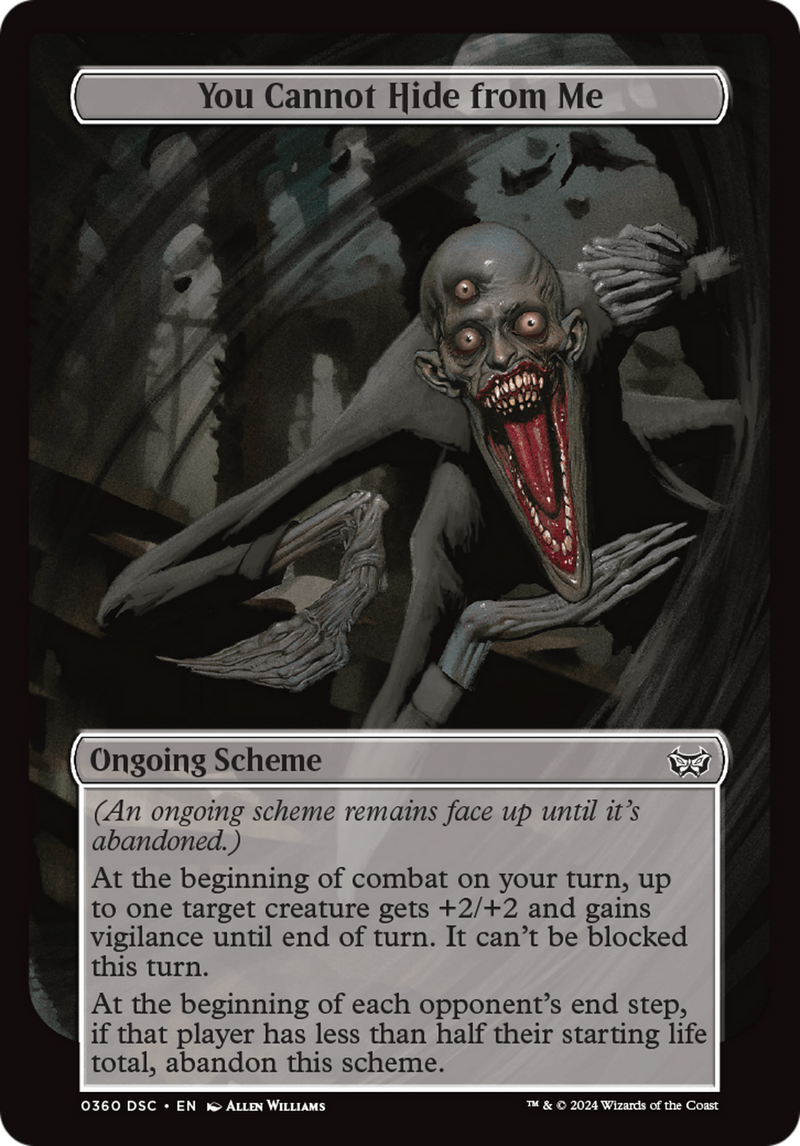 mtg duskmourn archenemy cards You Cannot Hide from Me (Full Art) [Duskmourn: Archenemy]