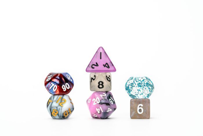 Mystery Misfit Resin Polyhedral Dice Set