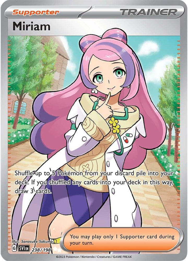 pokemon set with 198 cards Gardevoir ex 245-198 SIR SAR Scarlet & Violet Base Extended Art This Pokemon also does 20 damage to itself 50 Miriam (238/198) [Scarlet & Violet: