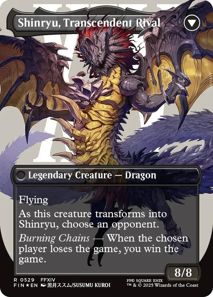 Zenos yae Galvus // Shinryu, Transcendent Rival (Borderless) (Surge Foil) [FINAL FANTASY]