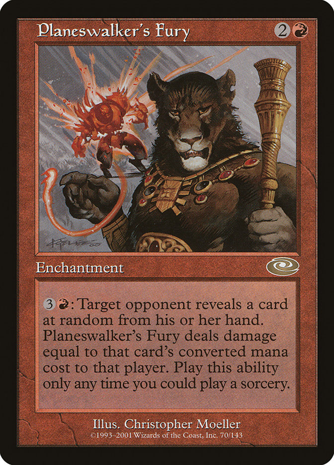 mtg fury card Planeswalker's Fury [Planeshift]