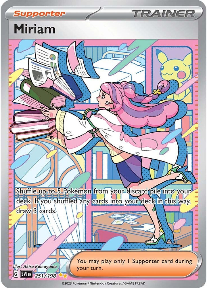 pokemon set with 198 cards Judge 176/198 - Scarlet & Violet - Trainer x4 Card style setup or your main portfolio Miriam (251/198) [Scarlet & Violet: