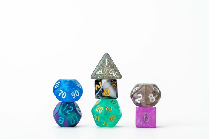 Mystery Misfit Resin Polyhedral Dice Set