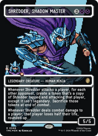Shredder, Shadow Master (Borderless) (Surge Foil) [Teenage Mutant Ninja Turtles Commander]