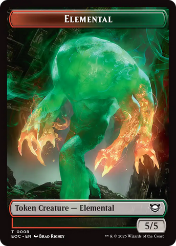 Beast (0006) // Elemental (0008) Double-Sided Token [Edge of Eternities Tokens]