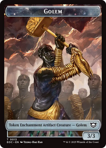 Insect // Golem (0013) Double-Sided Token [Edge of Eternities Tokens]