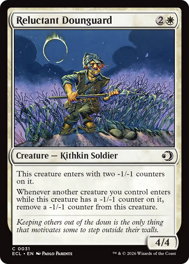 Reluctant Dounguard [Lorwyn Eclipsed]