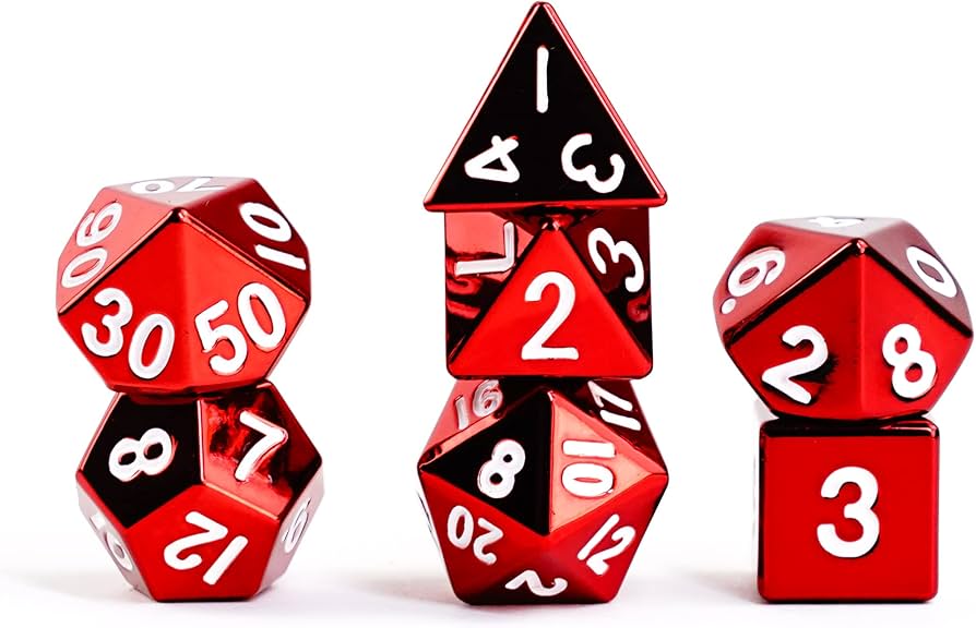 MDG Metal Dice Set of 7