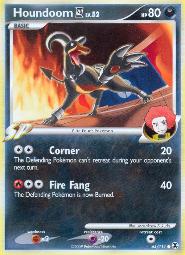 lysandre pokemon card Houndoom (65/111) [Platinum: Rising Rivals]