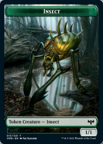 Insect // Dragon Illusion Double-sided Token [Innistrad: Crimson Vow Tokens]