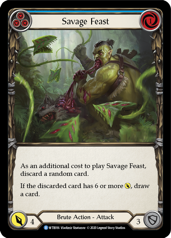 Savage Feast (Blue) [U-WTR016] Unlimited Rainbow Foil