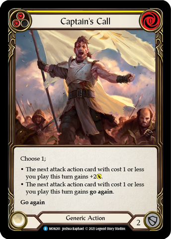 Captain's Call (Yellow) [MON261-RF] 1st Edition Rainbow Foil