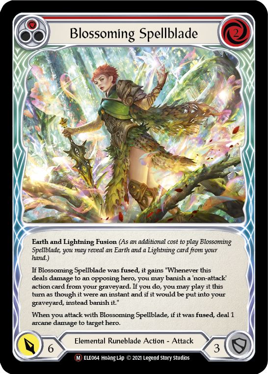 Blossoming Spellblade [U-ELE064] Unlimited Rainbow Foil