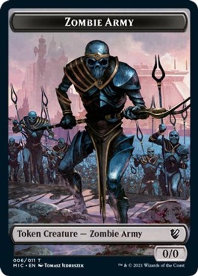 Zombie (005) // Zombie Army Double-sided Token [Innistrad: Midnight Hunt Commander]