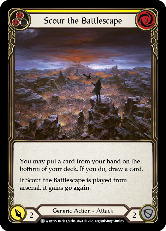 Scour the Battlescape (Yellow) [U-WTR195] Unlimited Rainbow Foil