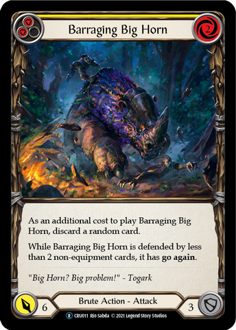 Barraging Big Horn (Yellow) [U-CRU011-RF] Unlimited Rainbow Foil