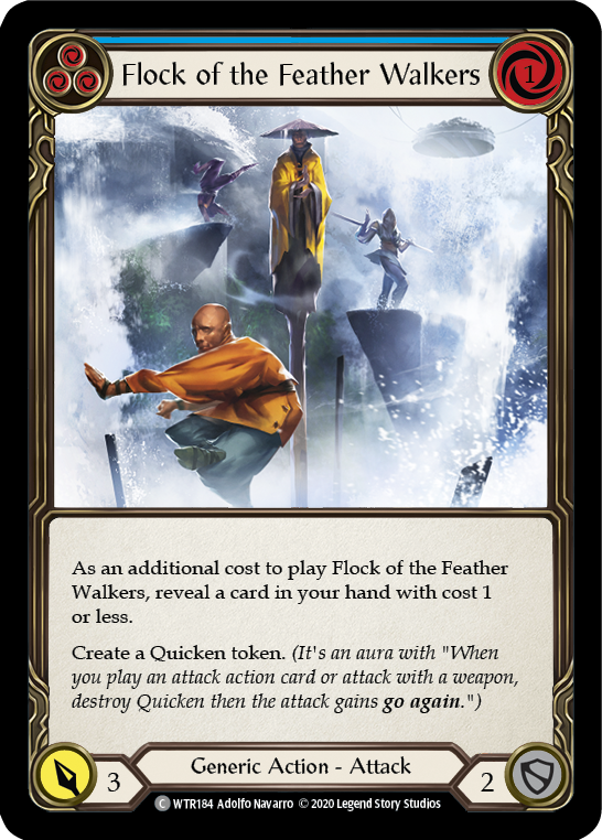 Flock of the Feather Walkers (Blue) [U-WTR184] Unlimited Rainbow Foil