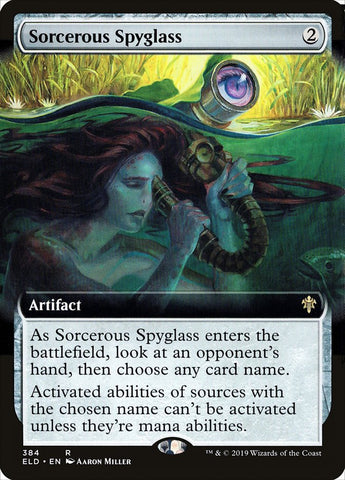 Sorcerous Spyglass (Extended Art) [Throne of Eldraine]