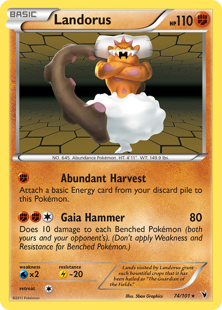 pokemon card landorus - 110/191 - Surging Sparks Basic Form Pokemon 2025 SV11B Black Bolt