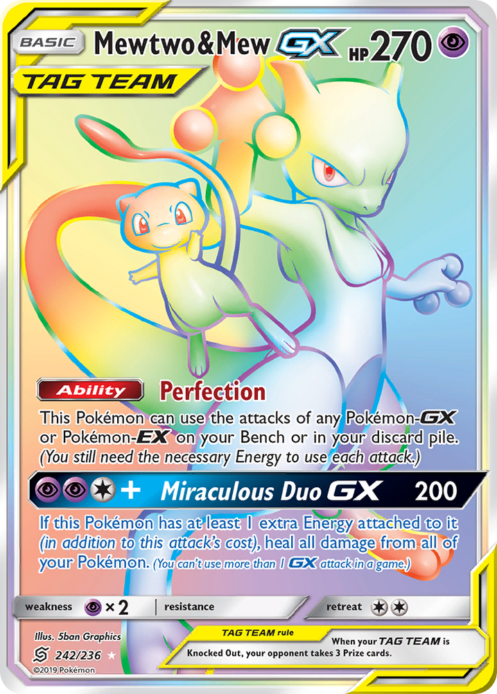 Mewtwo & Mew GX (242/236) [Sun & Moon: Unified Minds]