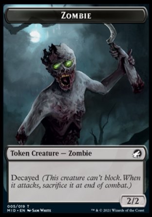 Zombie (005) // Zombie Army Double-sided Token [Innistrad: Midnight Hunt Commander]