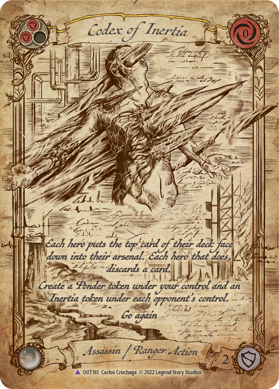 Codex of Inertia [OUT161] (Outsiders)  Cold Foil