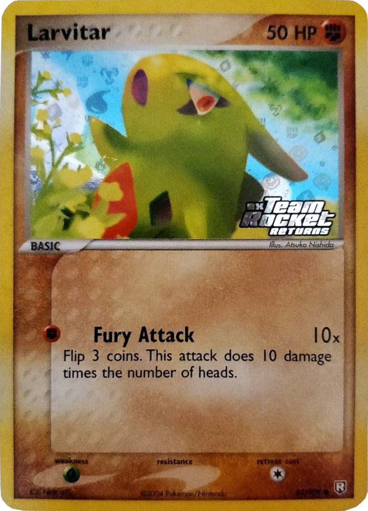 larvitar pokemon card Japanese Team Rocket's 048/098 sv10 C TCG Mint / near mint condition trading card Pokeka Larvitar 1 (Used) 621926789|