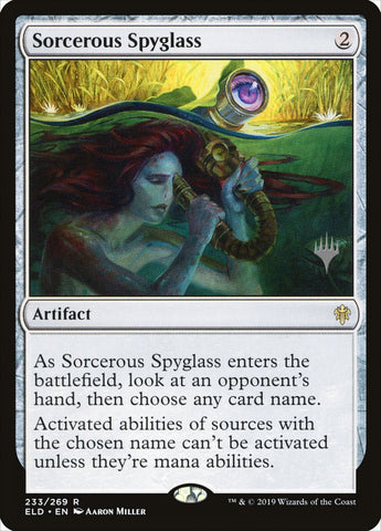 Sorcerous Spyglass (Promo Pack) [Throne of Eldraine Promos]