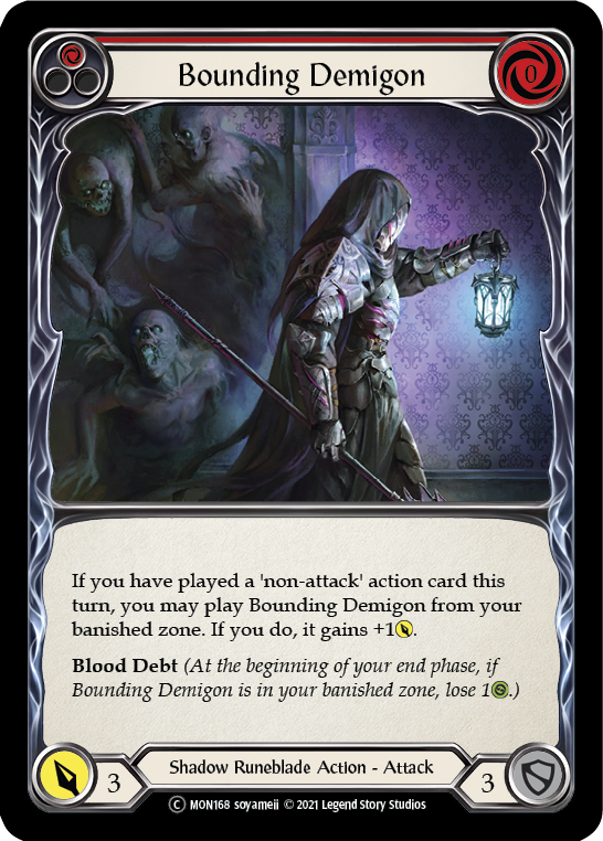 Bounding Demigon (Red) [U-MON168-RF] Unlimited Rainbow Foil