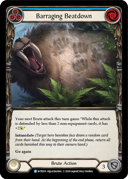 Barraging Beatdown (Blue) [U-WTR019] Unlimited Rainbow Foil