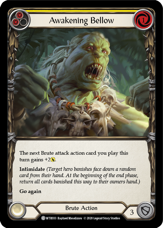 Awakening Bellow (Yellow) [U-WTR033] Unlimited Rainbow Foil