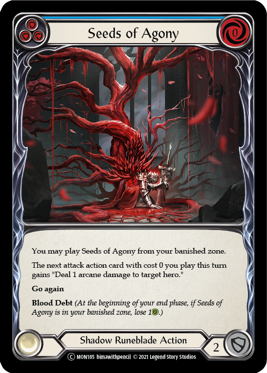Seeds of Agony (Blue) [U-MON185-RF] Unlimited Rainbow Foil