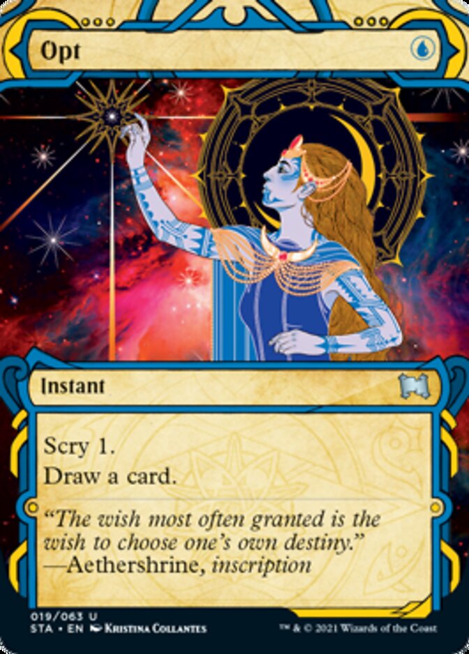 Opt (Foil Etched) [Strixhaven: School of Mages Mystical Archive]