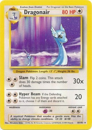 pokemon card unlimited Dragonair (18/102) [Base Set Unlimited]