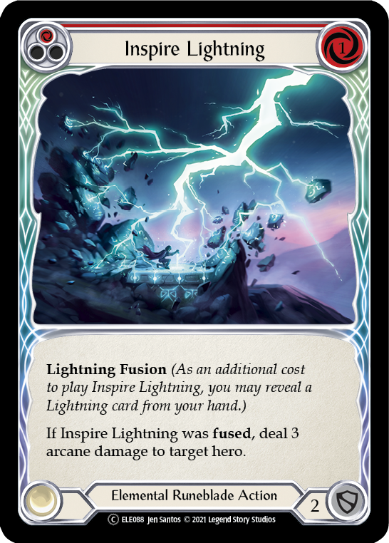Inspire Lightning (Red) [U-ELE088] Unlimited Rainbow Foil
