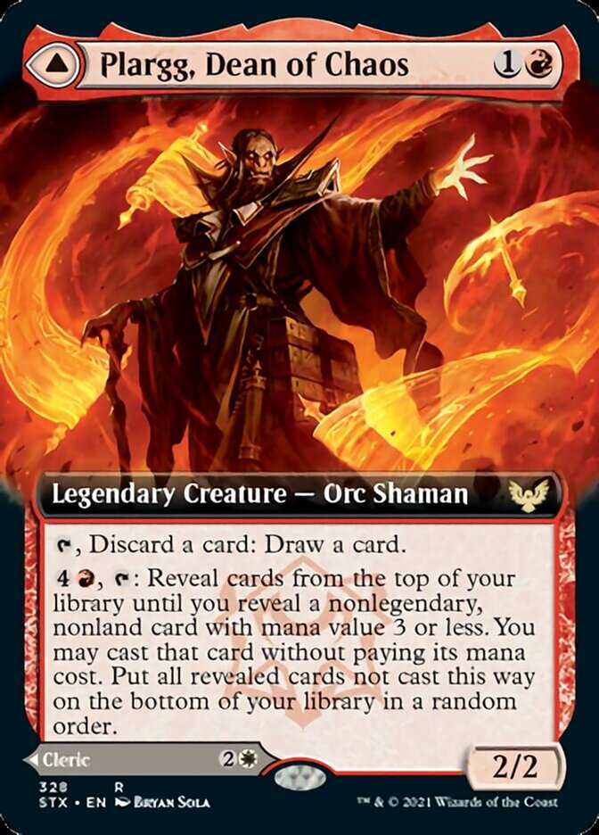 Plargg, Dean of Chaos // Augusta, Dean of Order (Extended Art) [Strixhaven: School of Mages]