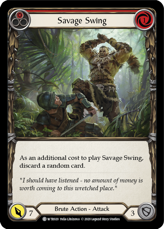 Savage Swing (Red) [U-WTR020] Unlimited Rainbow Foil