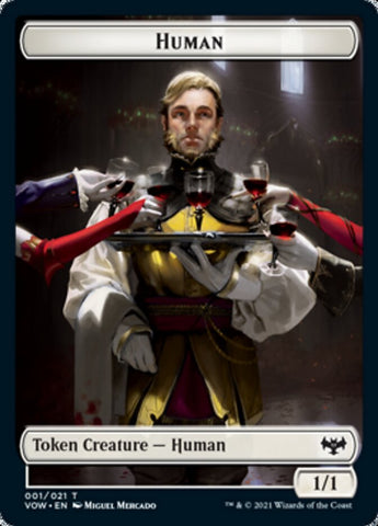 Human (001) // Treasure Double-sided Token [Innistrad: Crimson Vow Tokens]