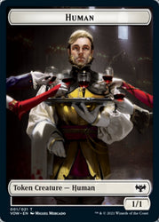 Human (001) // Wolf (014) Double-sided Token [Innistrad: Crimson Vow Tokens]