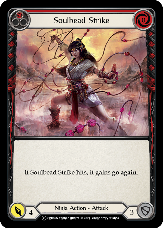 Soulbead Strike (Red) [U-CRU066-RF] Unlimited Rainbow Foil