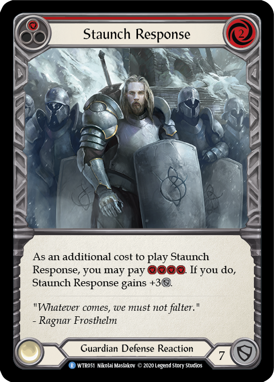 Staunch Response (Red) [U-WTR051] Unlimited Rainbow Foil
