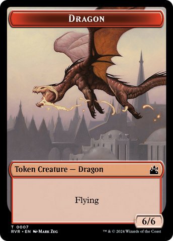 Goblin (0008) // Dragon Double-Sided Token [Ravnica Remastered Tokens]