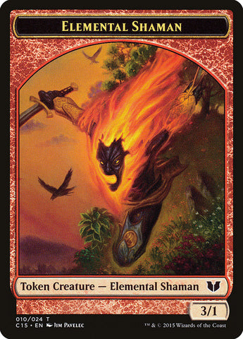 Knight (004) // Elemental Shaman Double-Sided Token [Commander 2015 Tokens]