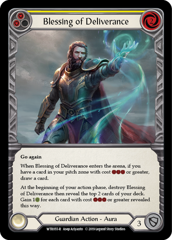 Blessing of Deliverance (Yellow) [WTR055-R] Alpha Print Rainbow Foil